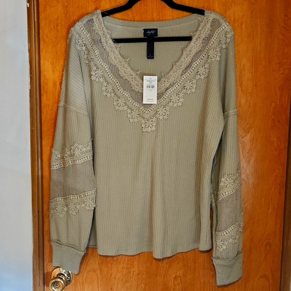 Buckle Daytrip Waffle Knit Blouse